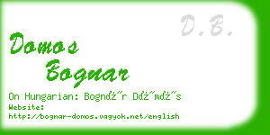 domos bognar business card